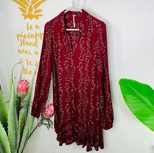 Free People Boho Floral Long Sleeve Dress OB412200